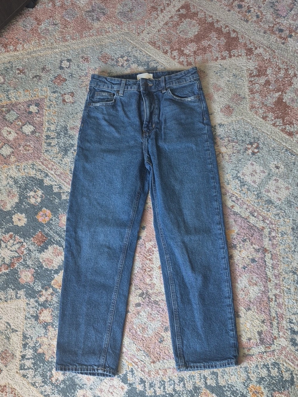 H&M Blue Relaxed Straight Jeans